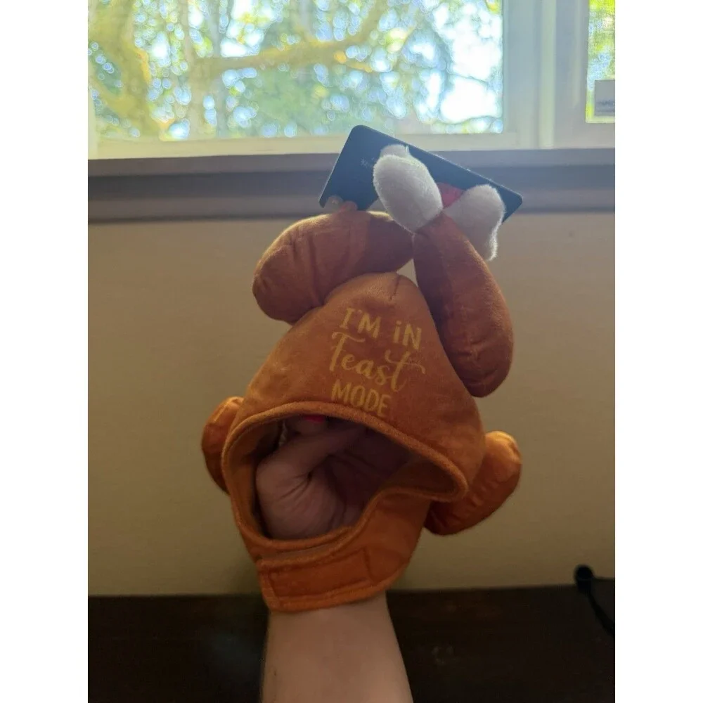 I Am In Fest Mode Dog Thanksgiving Turkey Hat NWT Size S/M - Picture 4 of 8